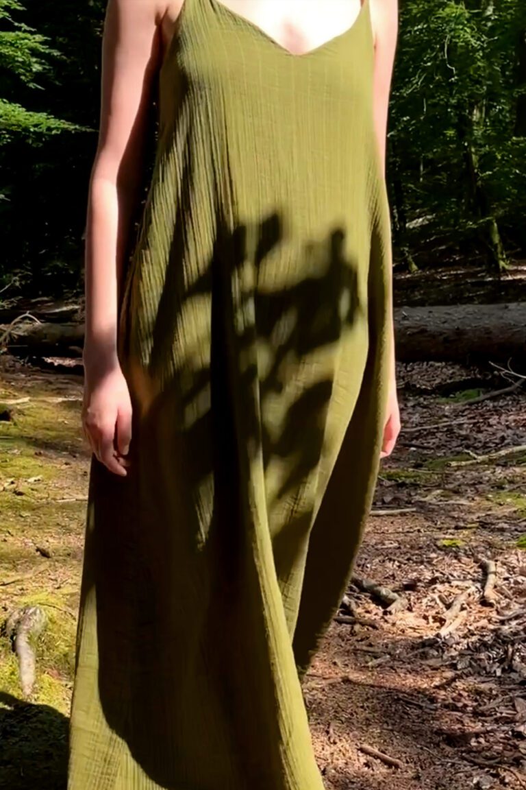 muslin dress olive sulka studio made on demand clothing