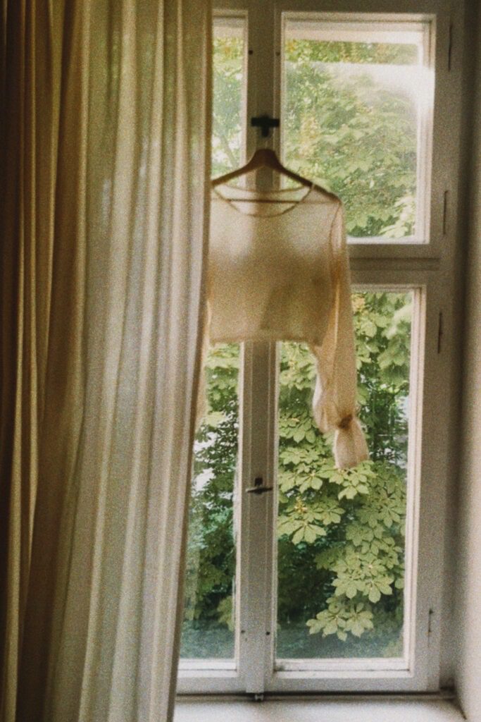 Transparent Cotton Blouse Undyed sulka studio clothing