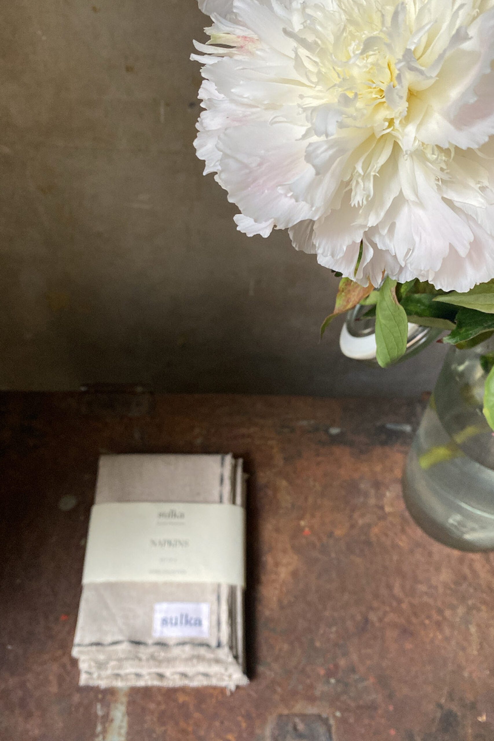 Napkins Black Set of 4 napkins sulka studio, home collection