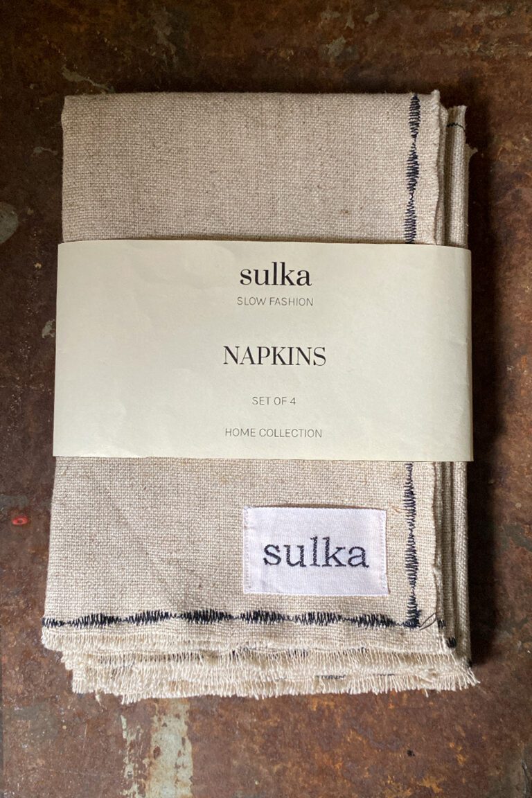 Napkins Black Set of 4 napkins sulka studio home collection