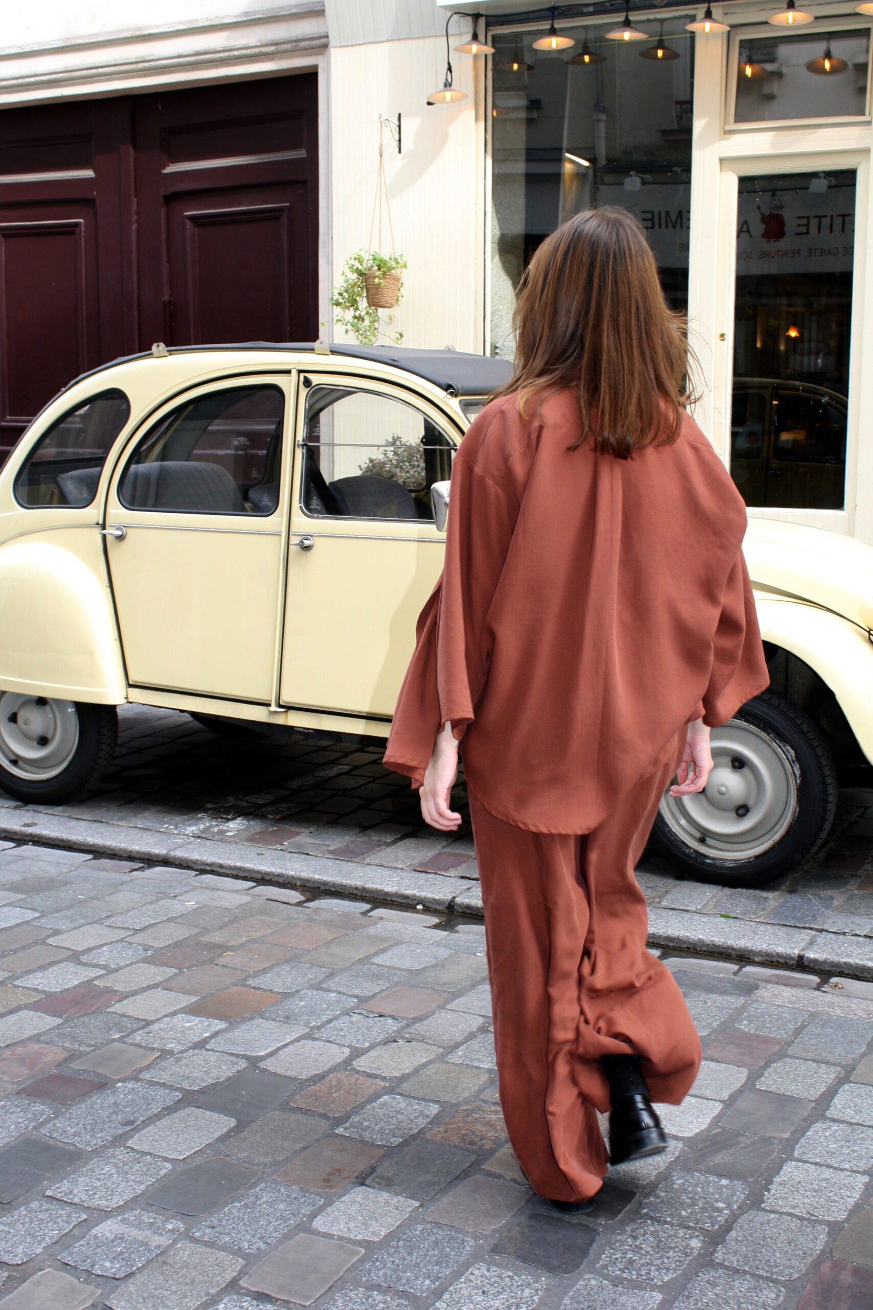 tencel pants maroon sulka studio made on demand clothing