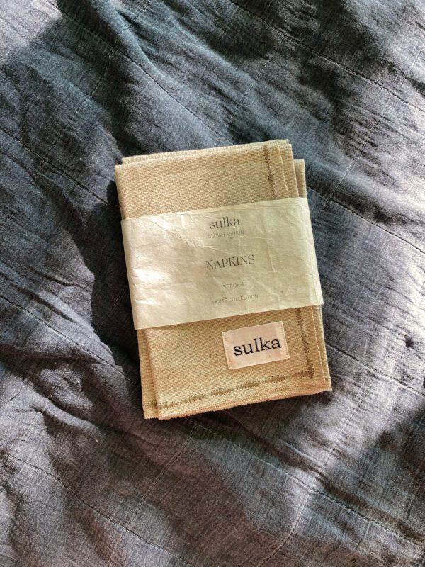 LINEN NAPKINS BROWN – SET OF 4